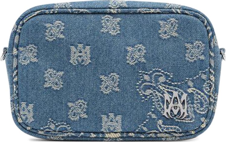 Amiri Paisley Jacquard Camera Case Antique Indigo