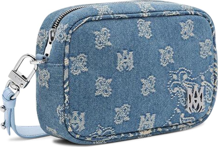 Amiri Paisley Jacquard Camera Case Antique Indigo