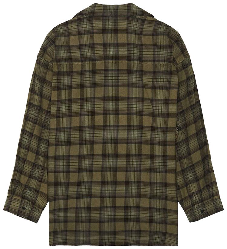 Balenciaga Paris Liberty Layered Shirt Oversized Dark Green