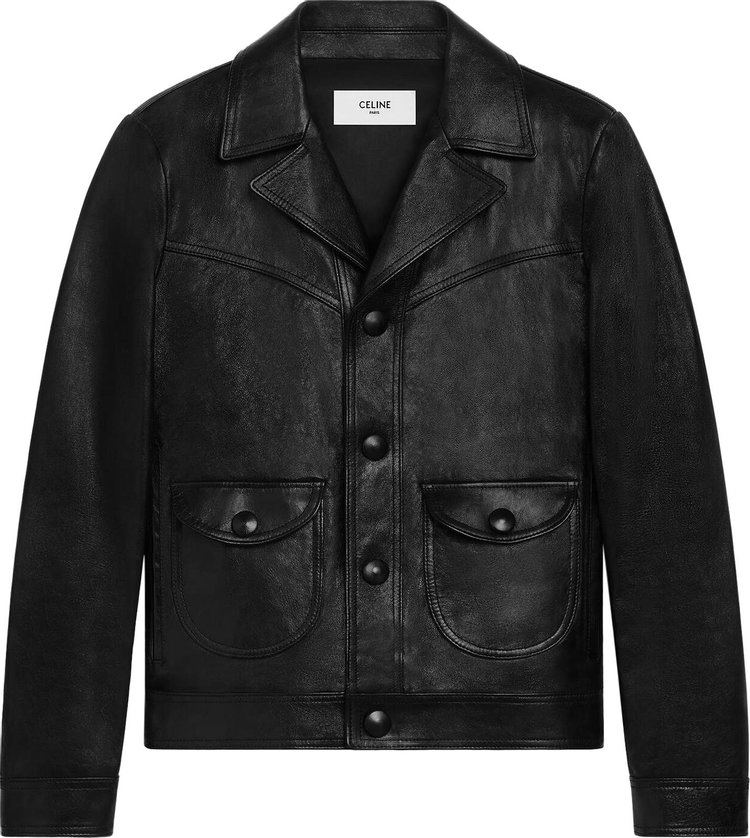 CELINE Straight Cut Blouson Jacket Black