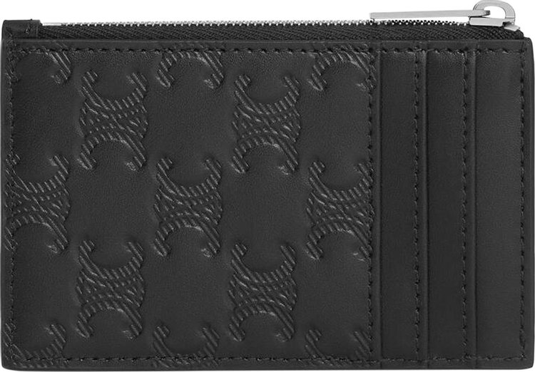 CELINE Zipped Card Holder Black