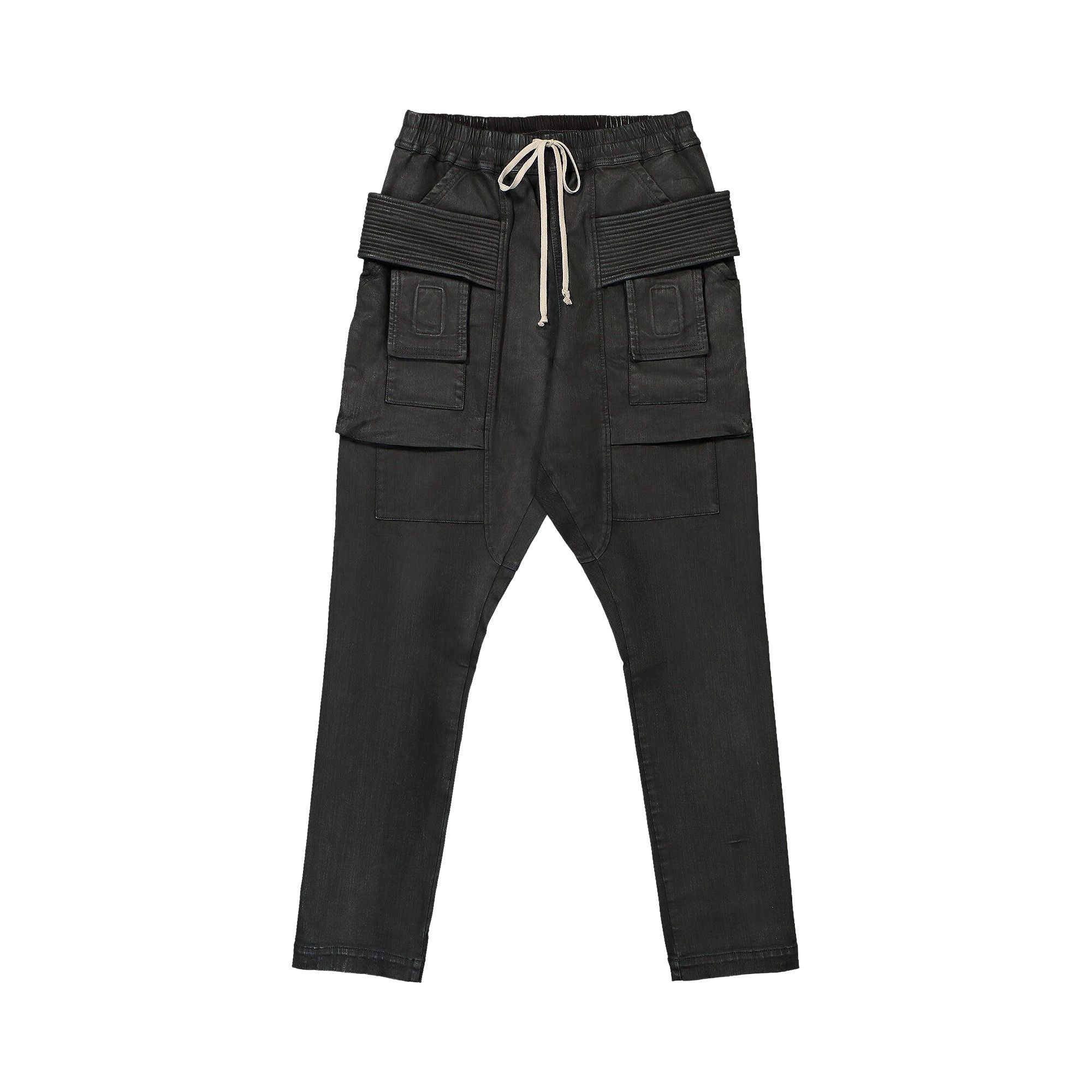Buy Rick Owens DRKSHDW Creatch Cargo Drawstring Pant 'Black Wax' -  DU02D2376 SBW 99 | GOAT