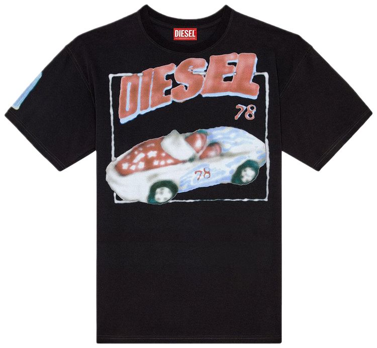 Diesel T Boxt Q17 Logo Print T Shirt Black