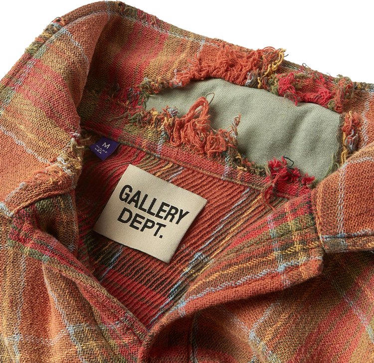 Gallery Dept Marley Flannel Long Sleeve Shirt RedBlack