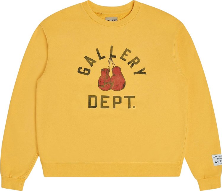 Gallery Dept Boxing Merch Sweatshirt Gold Yellow