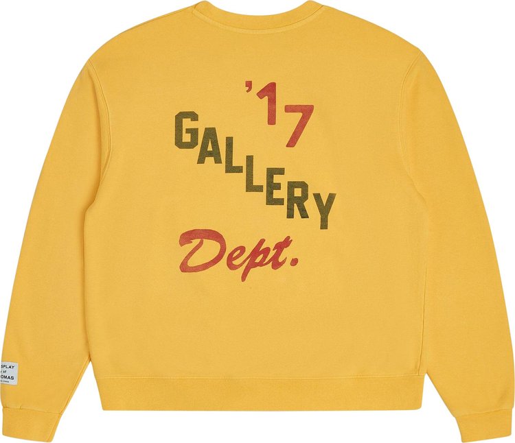 Gallery Dept Boxing Merch Sweatshirt Gold Yellow