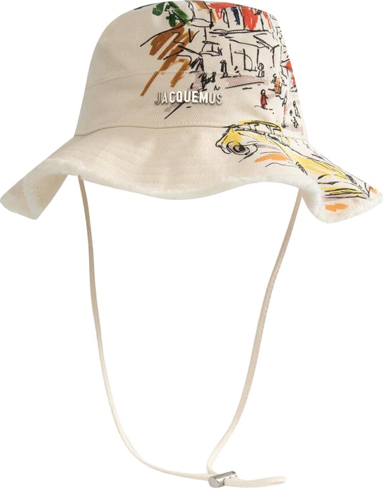 Jacquemus Le Bob Artichaut Print Capri CarsWhite