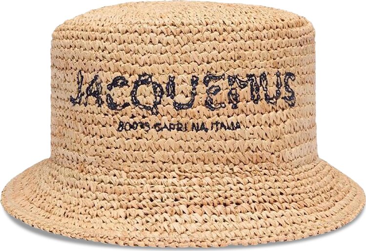 Jacquemus Le Bob Pesco Bucket Hat Natural