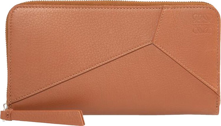 Loewe Puzzle Edge Zip Around Wallet Tan