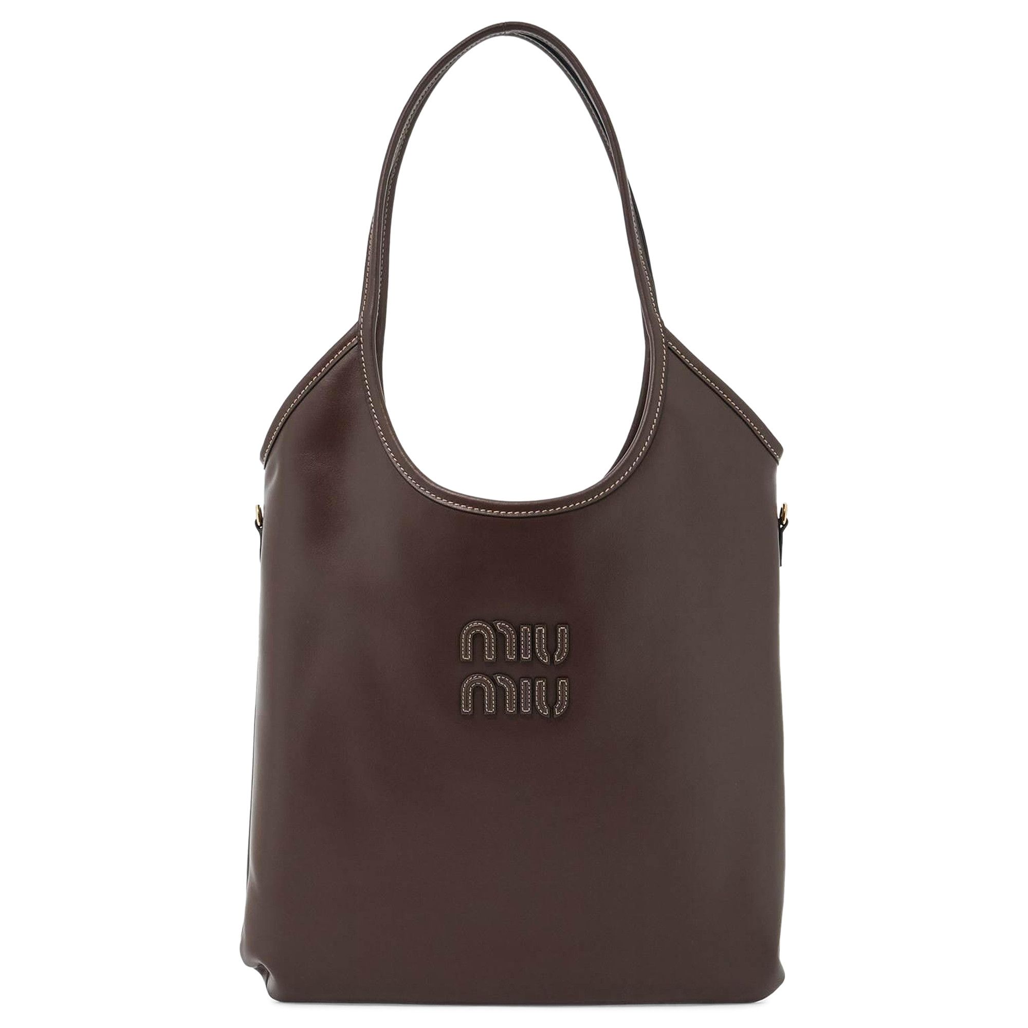 Buy Miu Miu Cognac Ivy Leather Bag 'Radica' - 5BG231 2CRW