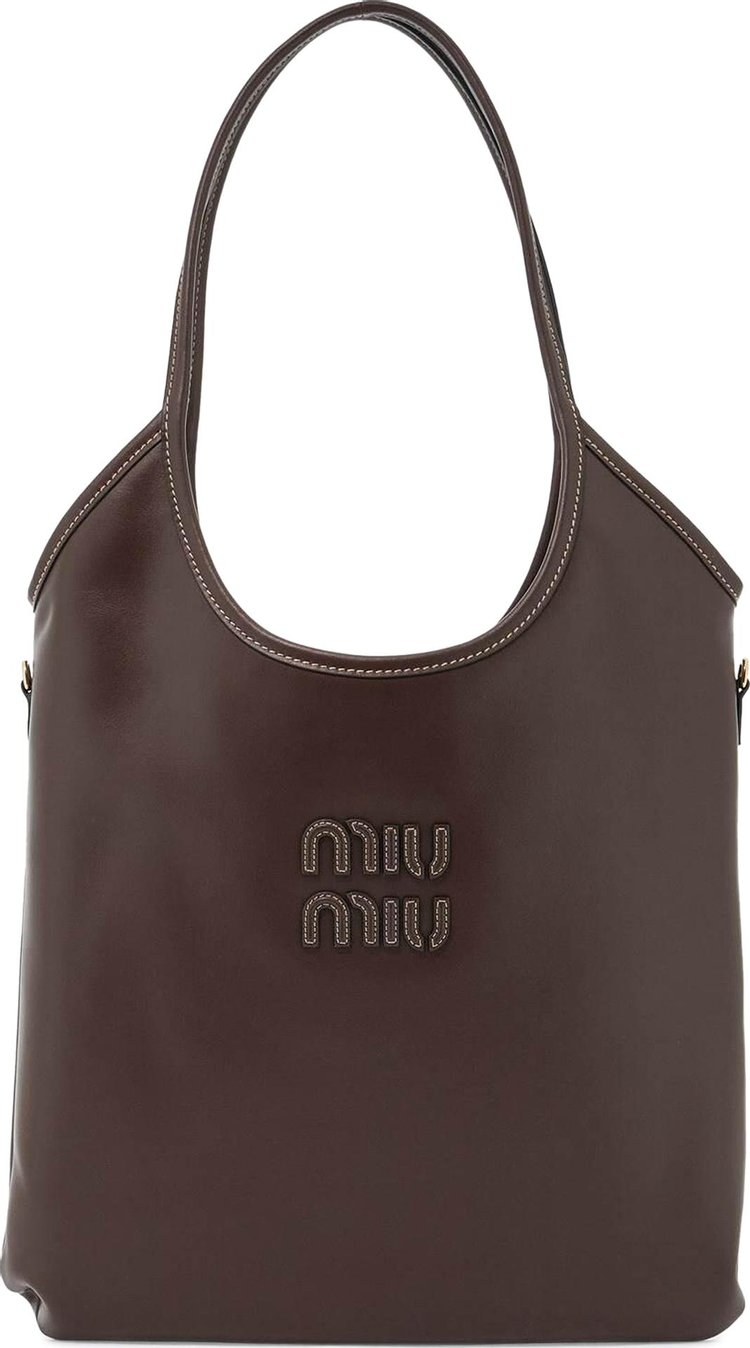 Miu Miu Cognac Ivy Leather Bag Radica