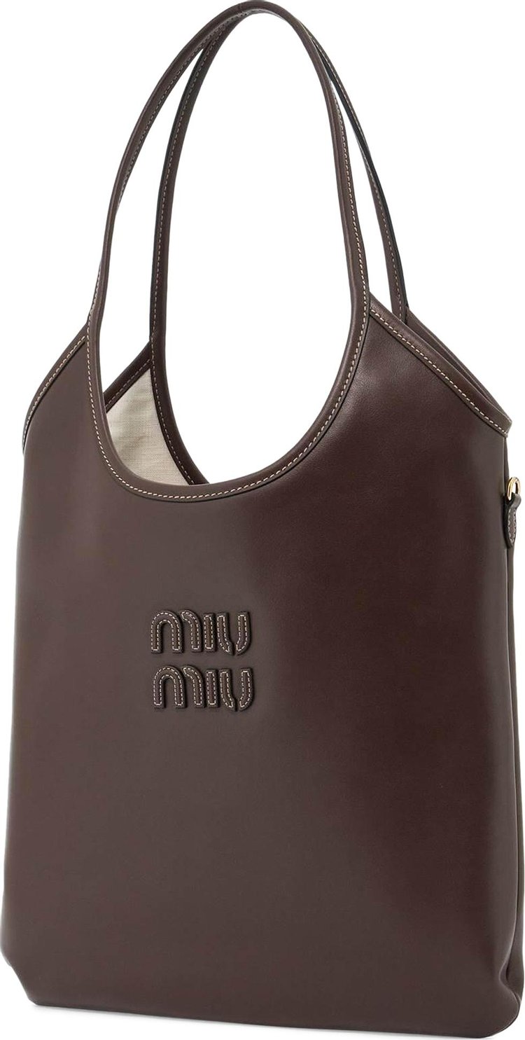 Miu Miu Cognac Ivy Leather Bag Radica