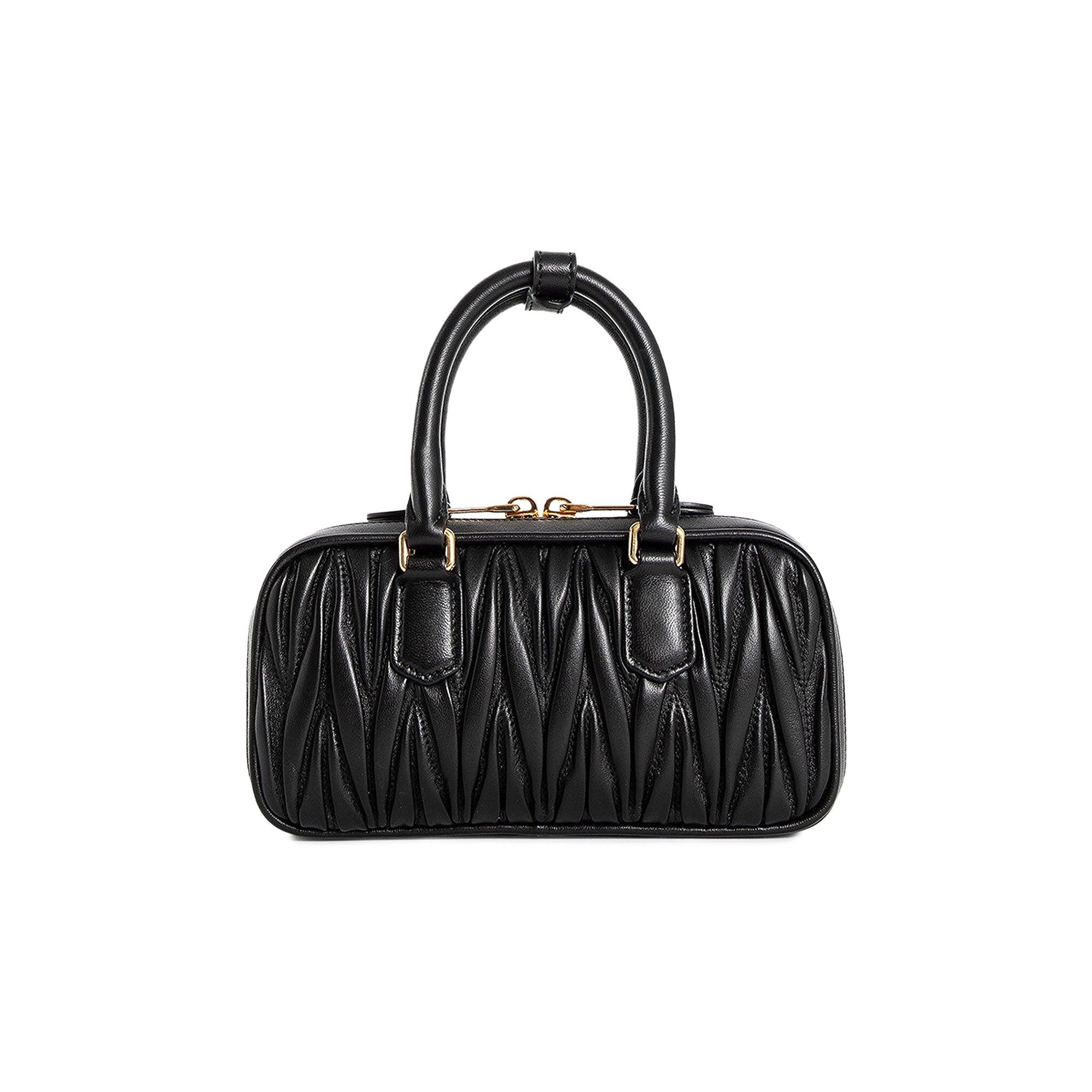 Miu Miu｜ (5BP088 AN88 F0002) Black Arcadie Matelassé Nappa Leather Mini-bag | Miu Miu