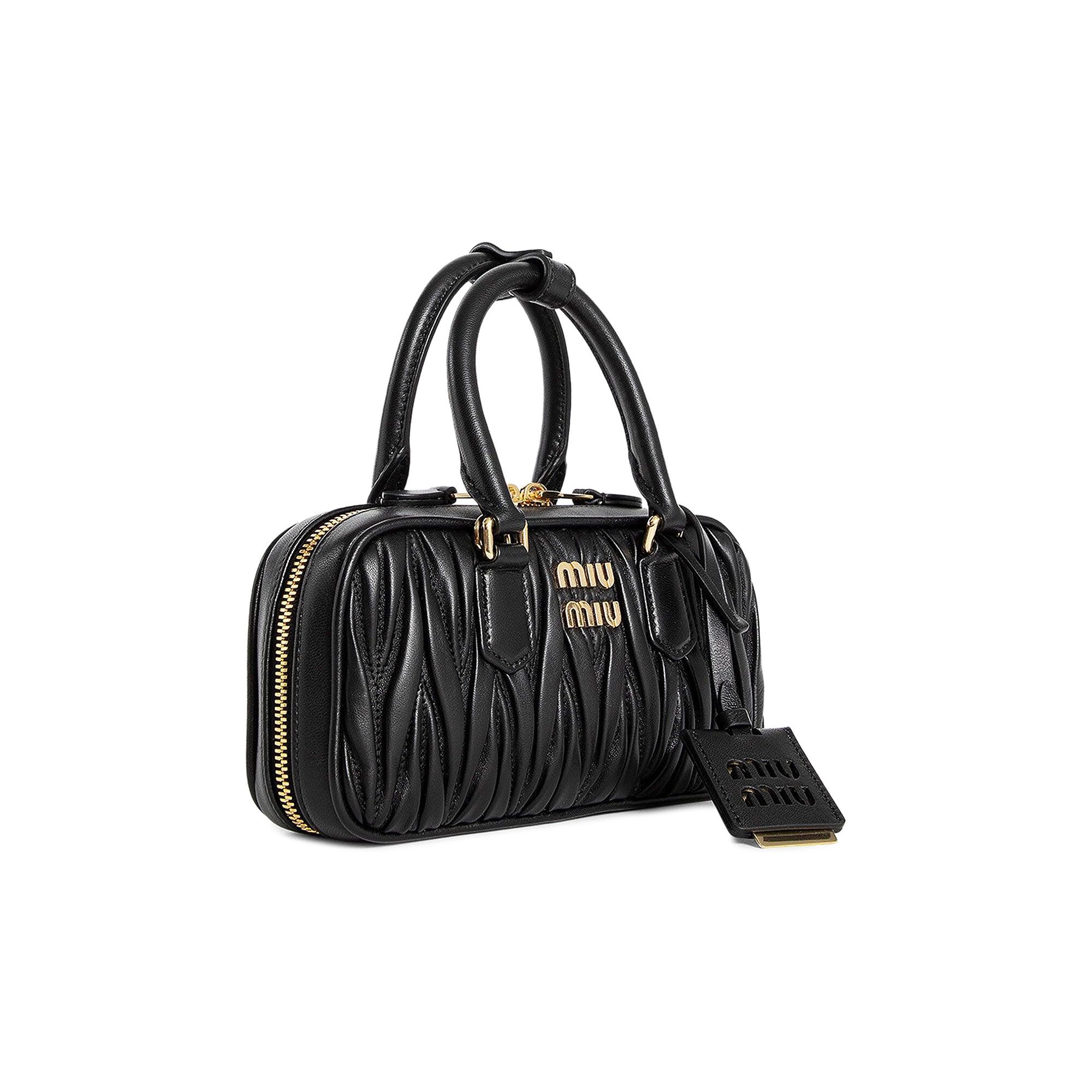 Buy Miu Miu Arcadie Matelassé Nappa Leather Mini Bag 'Black