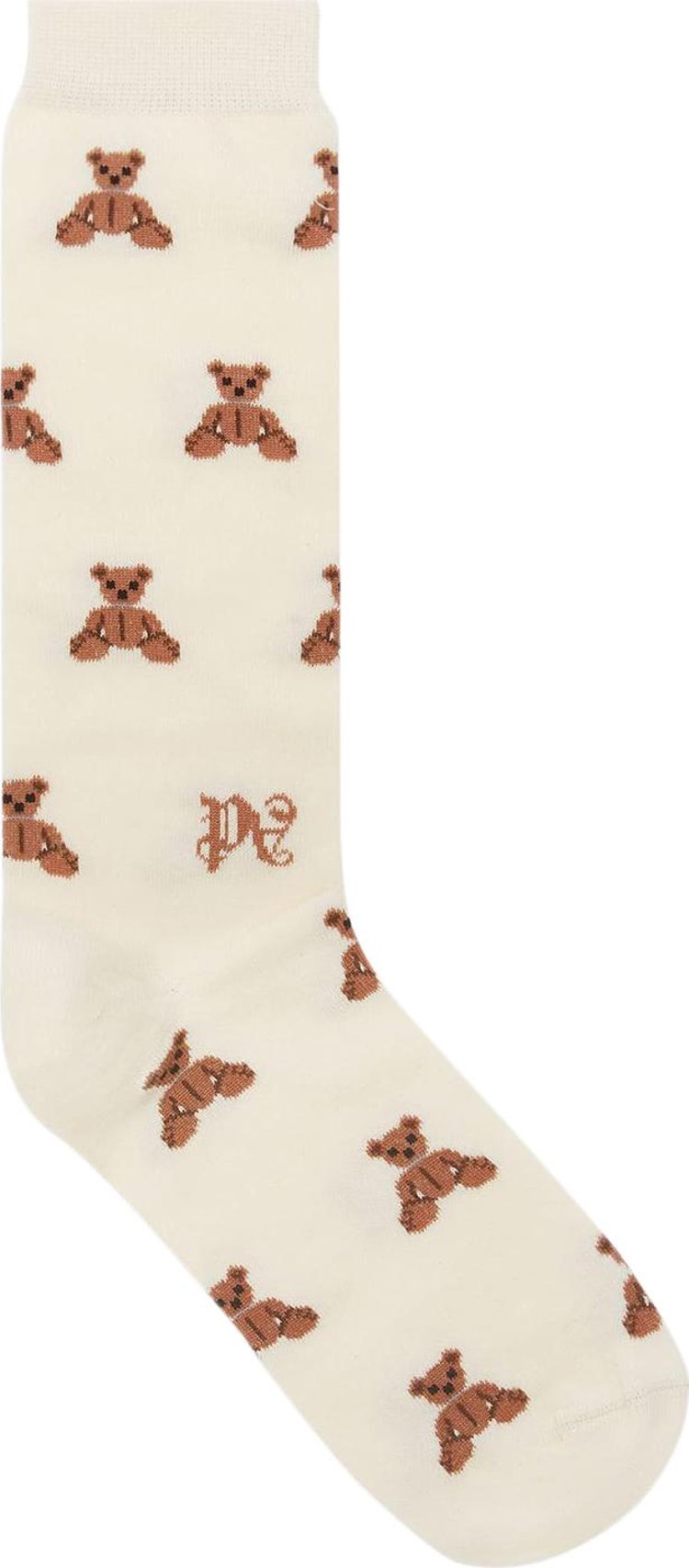 Palm Angels Mini Bear Monogram Socks ButterMulticolor