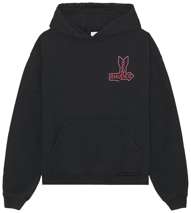 Rhude Send Rhudes Hoodie Vintage Black
