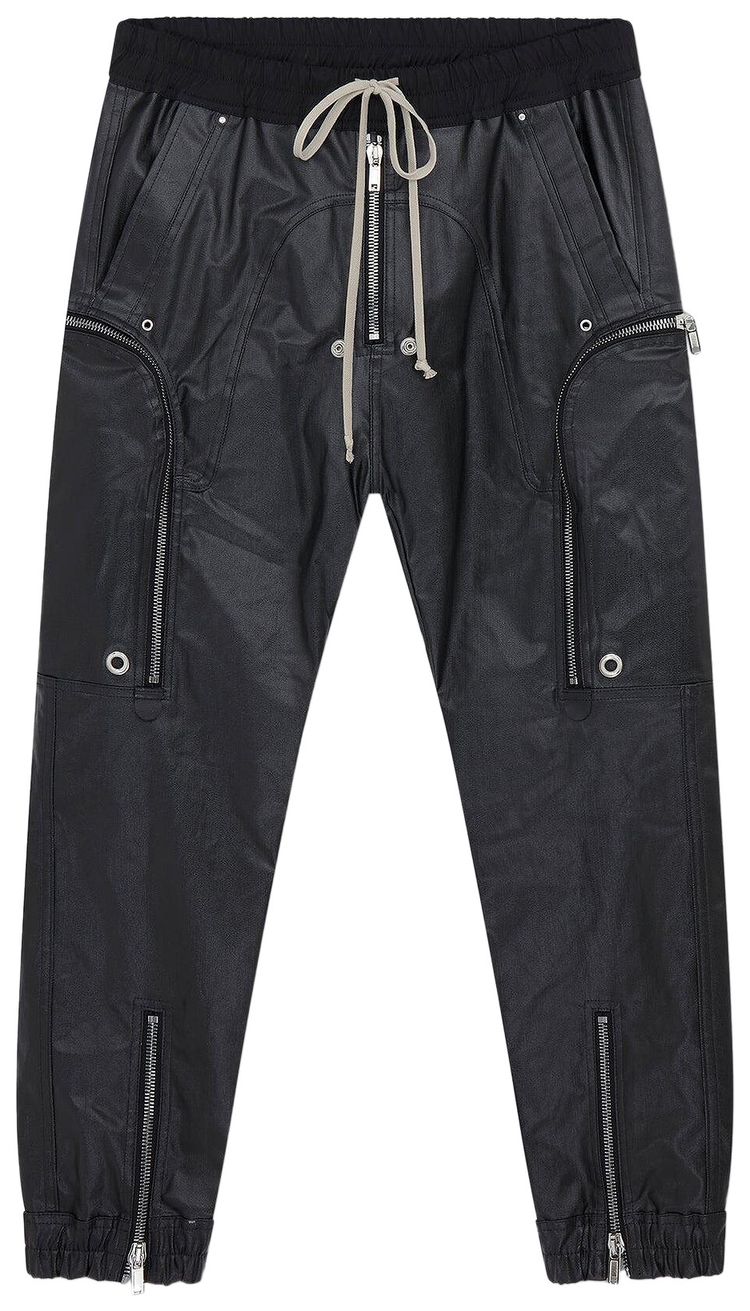Rick Owens Bauhaus Leather Cargo Pants Black