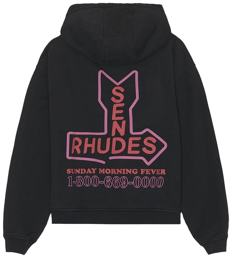 Rhude Send Rhudes Hoodie Vintage Black