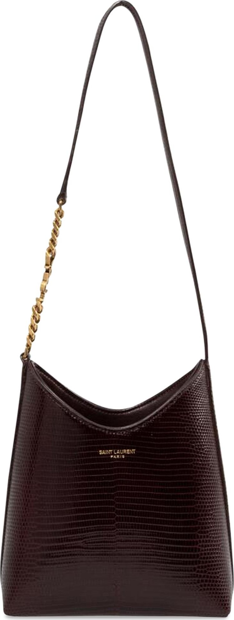 Saint Laurent Mini Hobo Lizard Bag Bordeaux