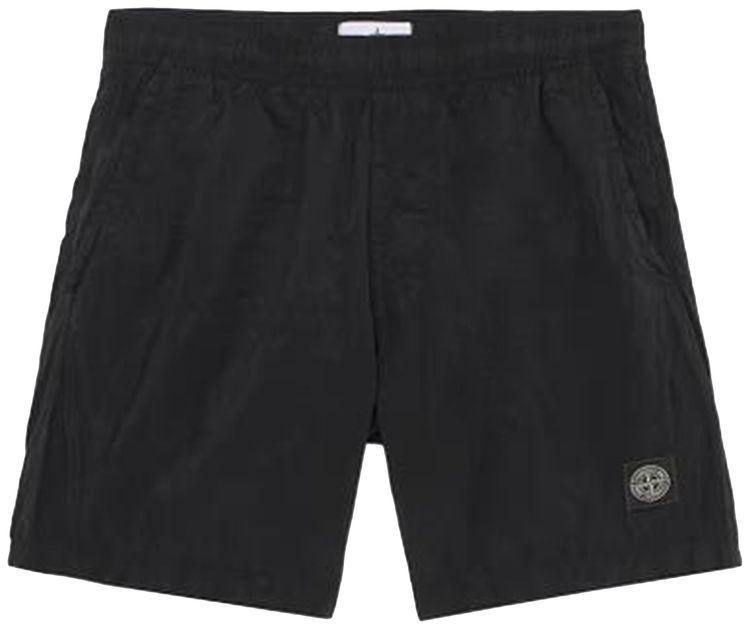 Stone Island Compass Patch Swim Shorts Black