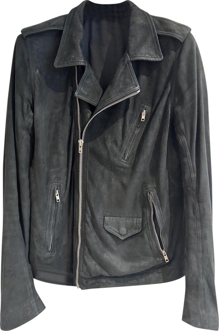 Rick Owens Suede Jacket Black