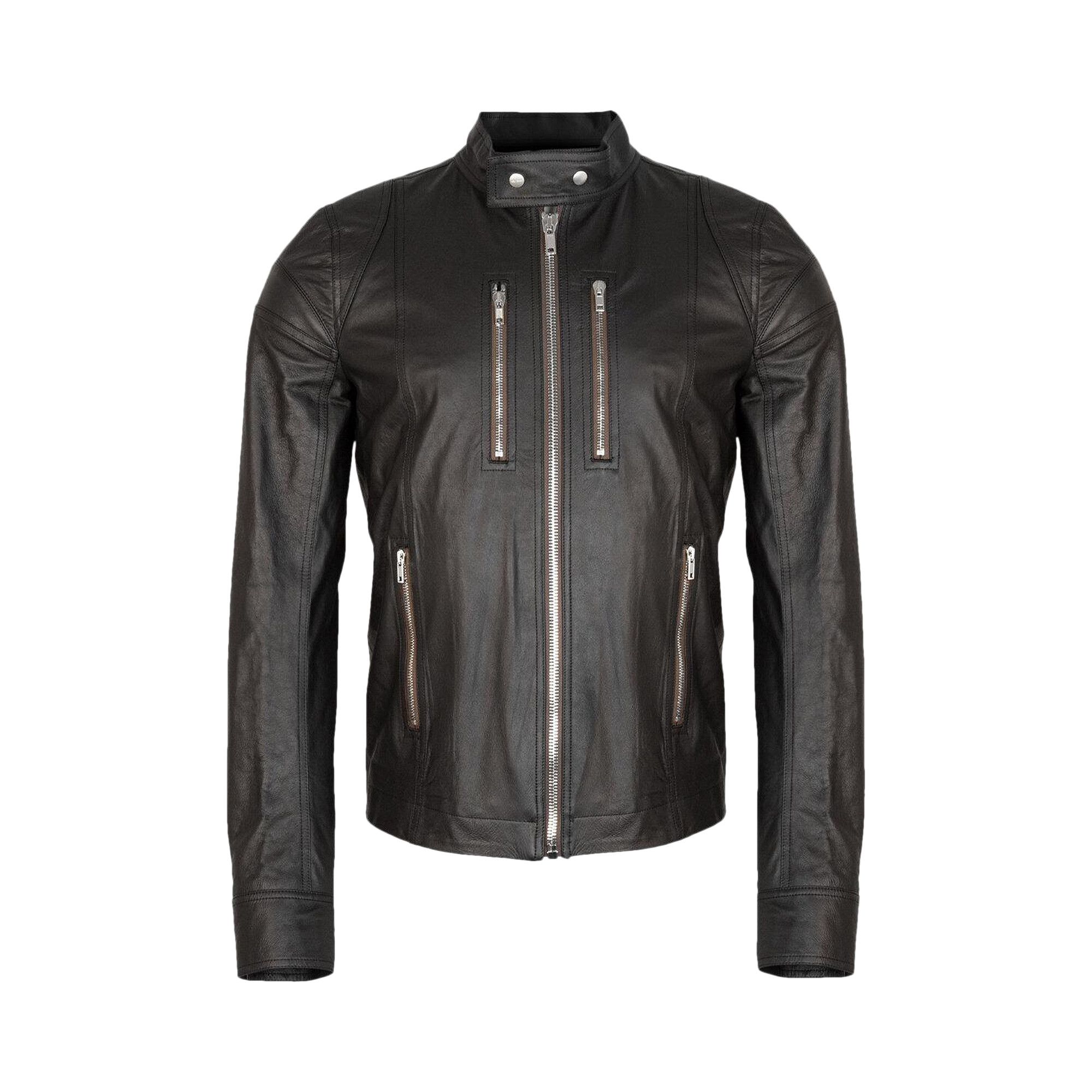 Buy Rick Owens Lambskin Leather Jacket 'Black' - RU21S6769 LP 09
