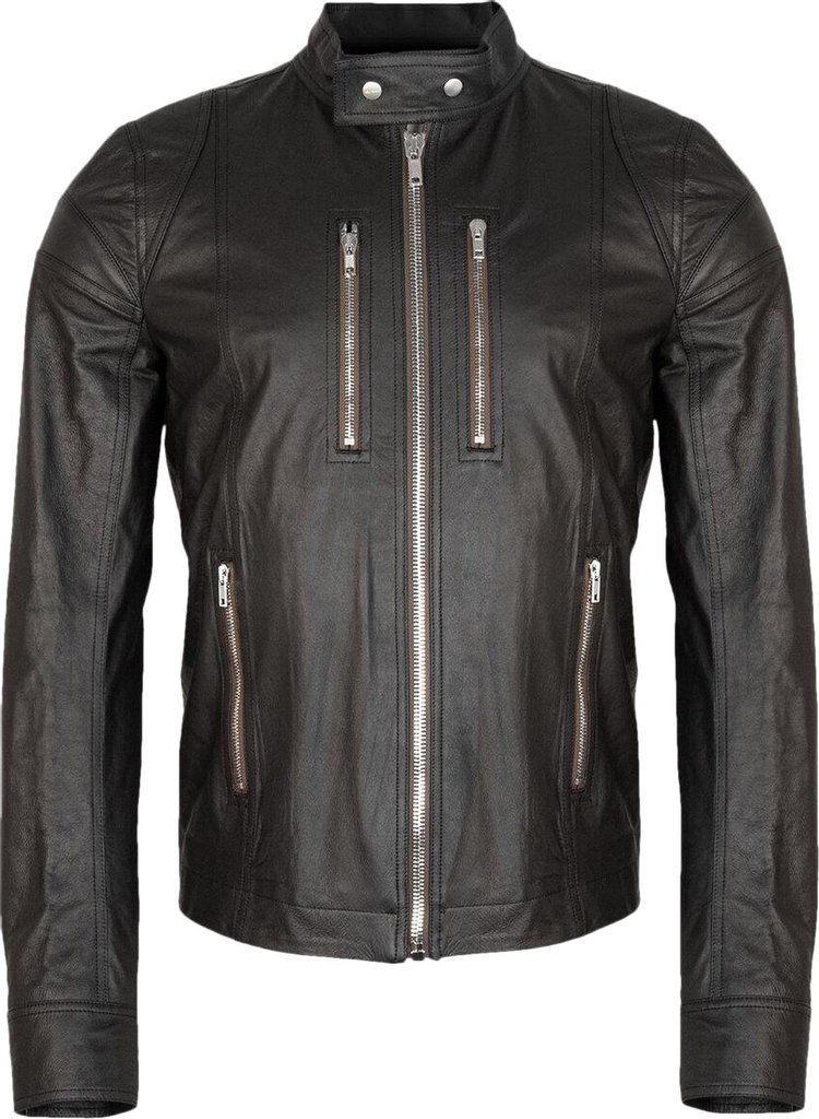 Rick Owens Lambskin Leather Jacket Black