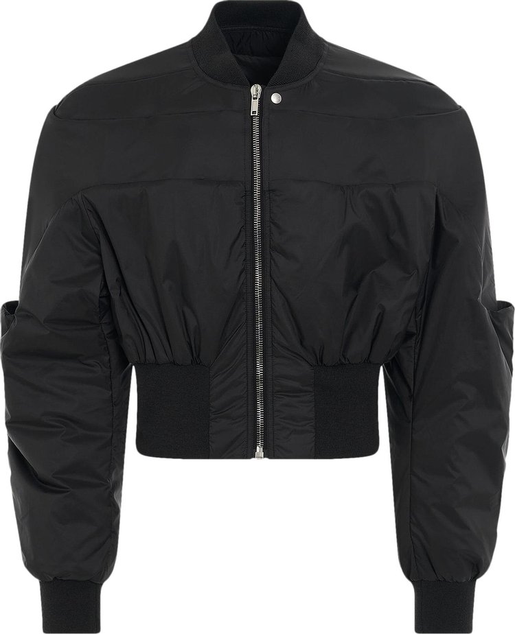 Rick Owens Cropped Girdered Bomber Black