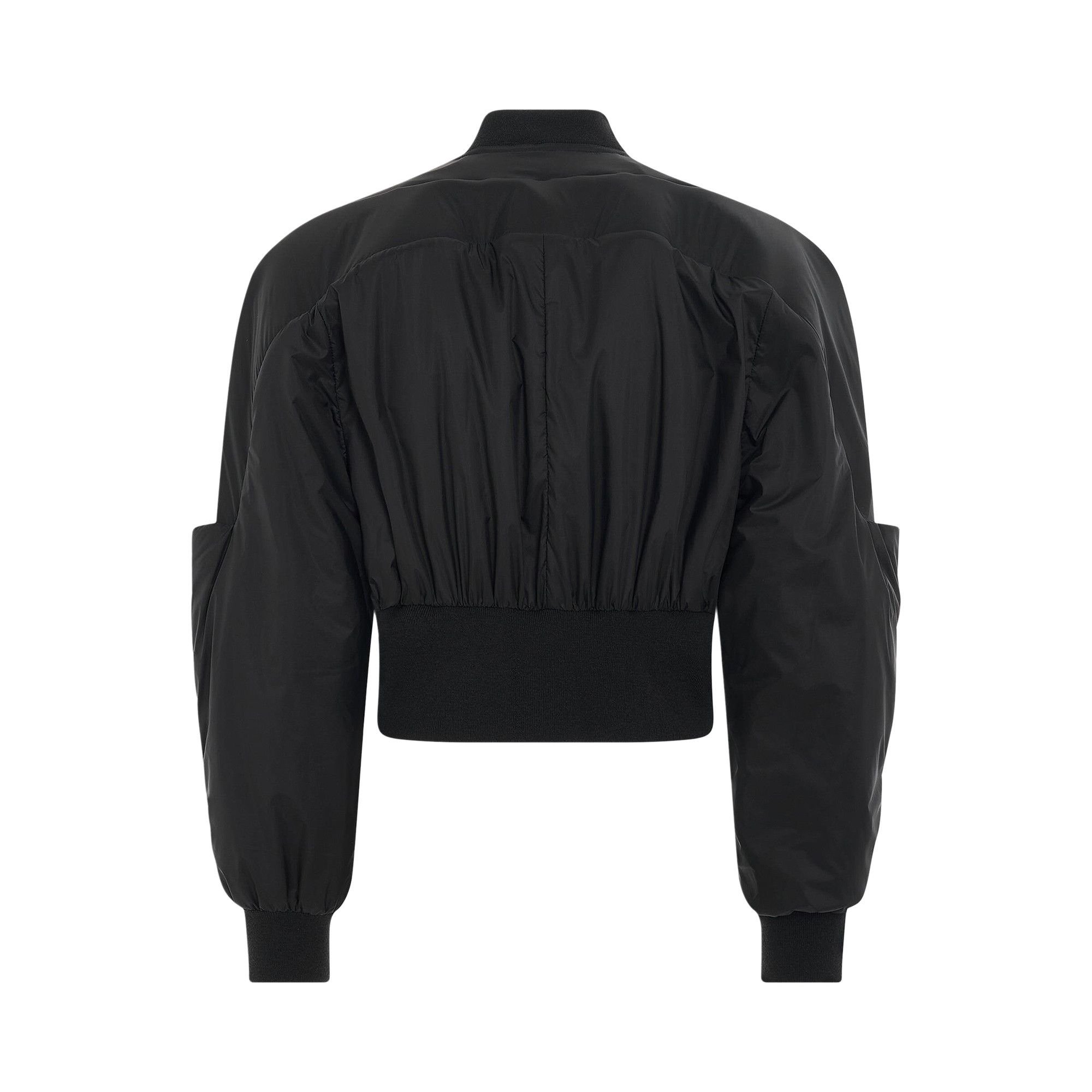 Buy Rick Owens Cropped Girdered Bomber 'Black' - RR01C4799