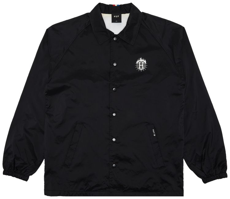 HUF x Thrasher Tour De Stoops Coach Jacket Black
