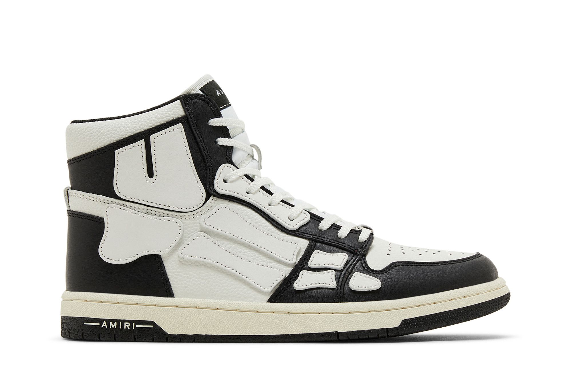 【AMIRI】男性 SKEL TOP HI ハイトップ スニーカー PXMFS001-004 Buy Amiri Skel Top Hi 'Black White' - PXMFS001 004 | GOAT
