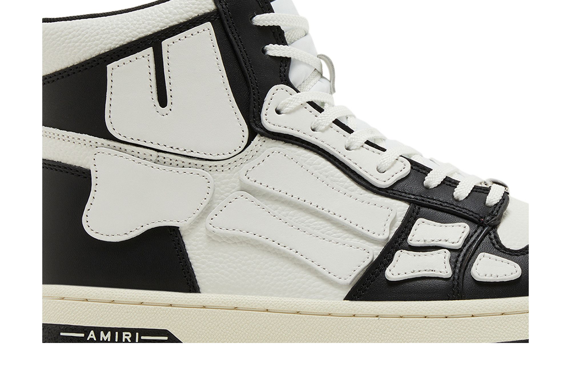 【AMIRI】男性 SKEL TOP HI ハイトップ スニーカー PXMFS001-004 Buy Amiri Skel Top Hi 'Black White' - PXMFS001 004 | GOAT
