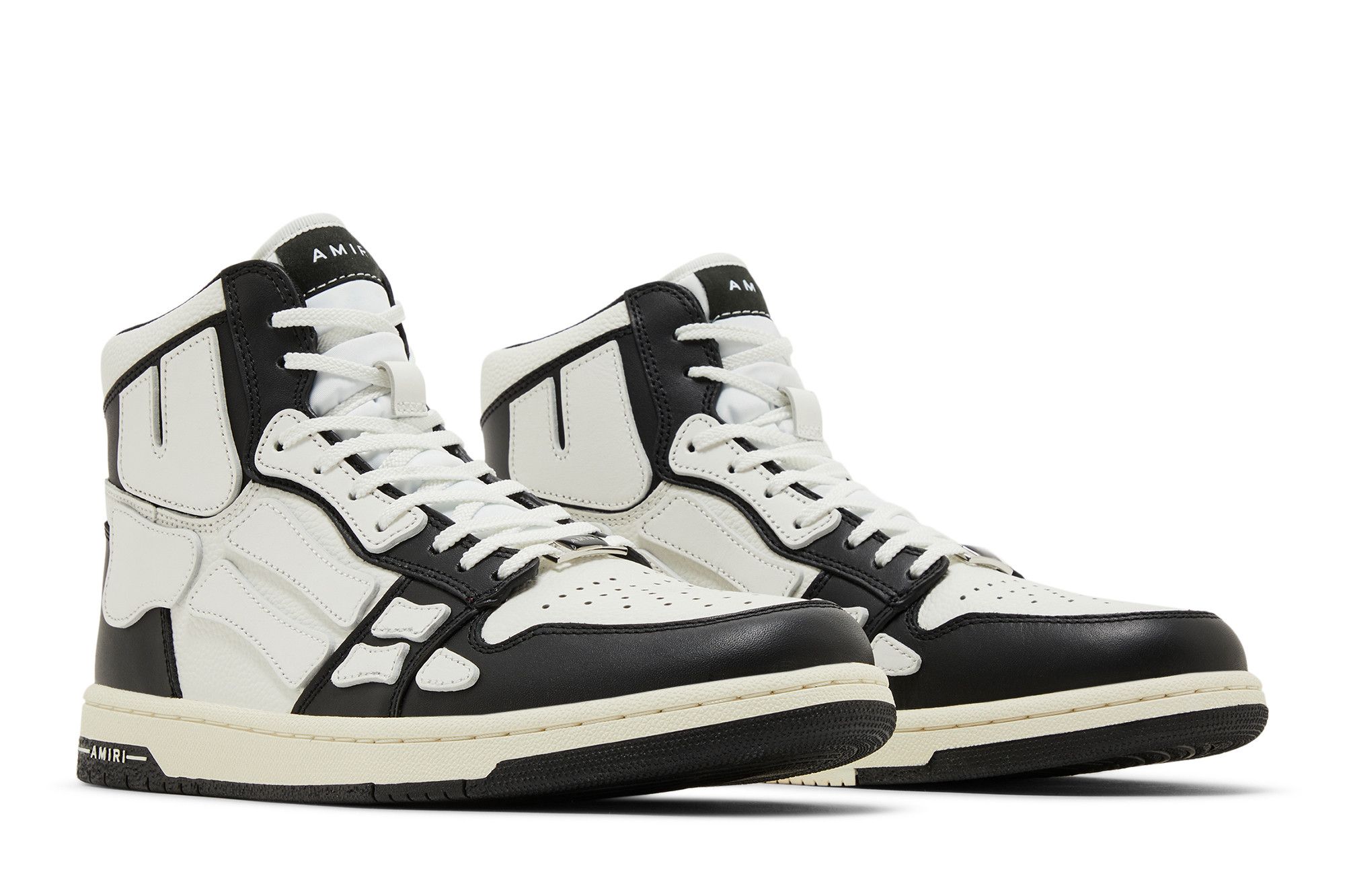 【AMIRI】男性 SKEL TOP HI ハイトップ スニーカー PXMFS001-004 Buy Amiri Skel Top Hi 'Black White' - PXMFS001 004 | GOAT