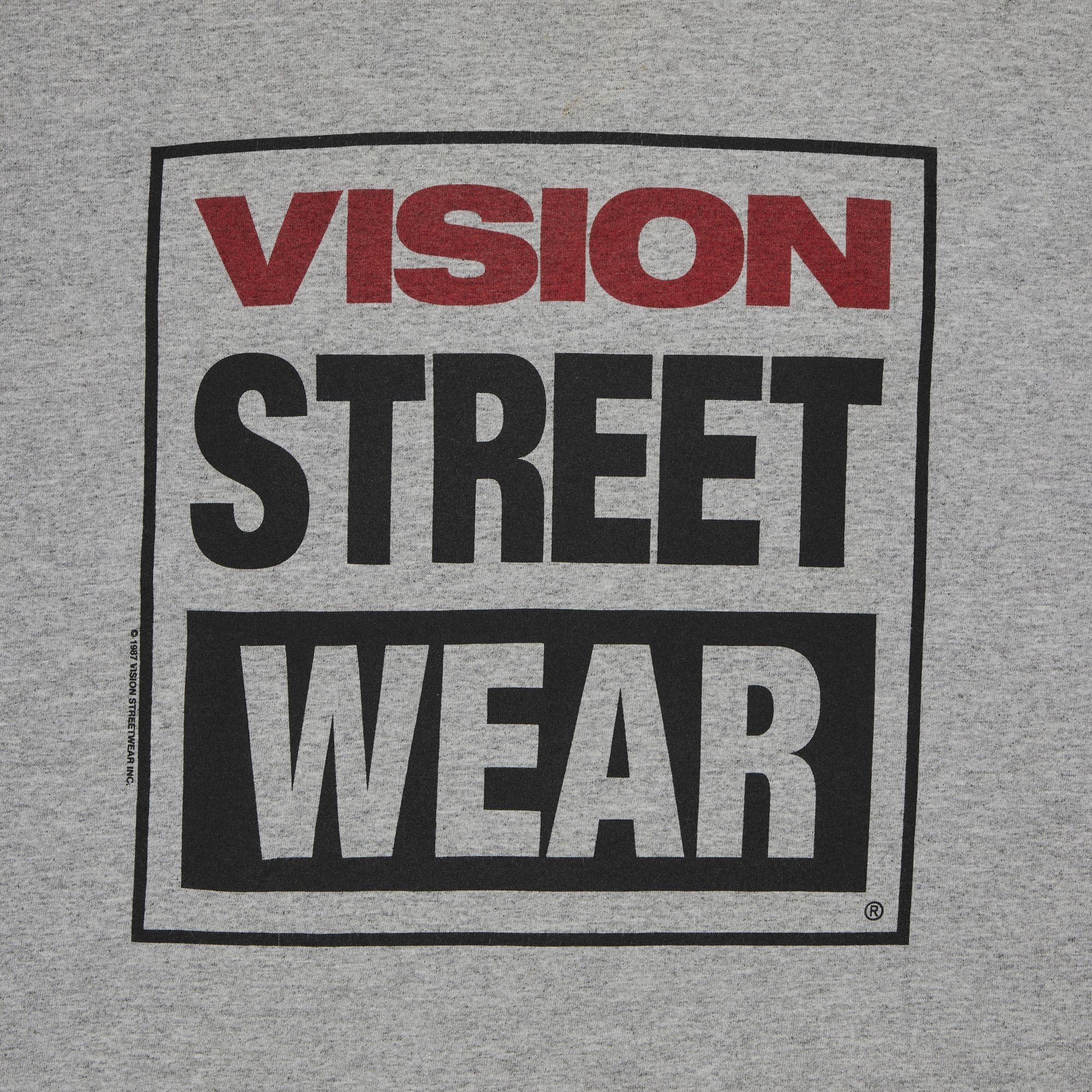 Buy Vintage Vision Streetwear Logo Tee 'Ash Grey' - 327