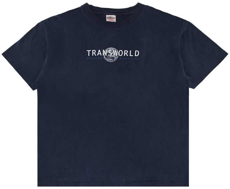 Vintage Transworld Skateboarding Globe Tee Navy