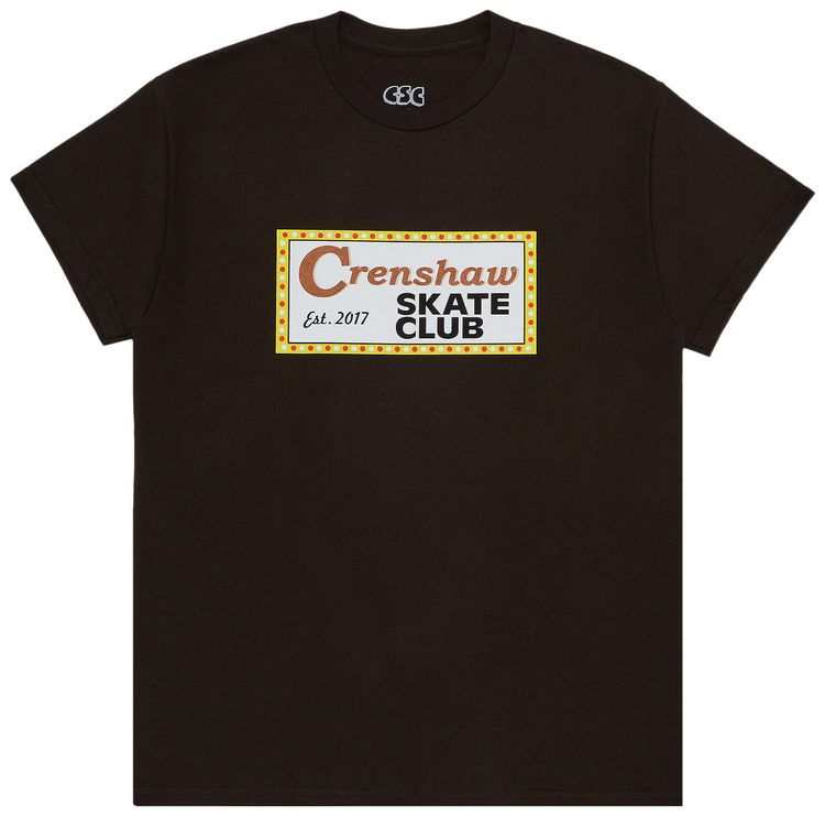 GOAT Exclusive Crenshaw Skate Club Sign Tee Brown