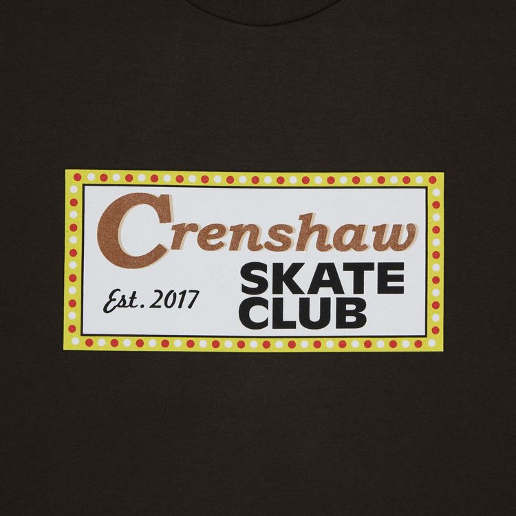 GOAT Exclusive Crenshaw Skate Club Sign Tee Brown