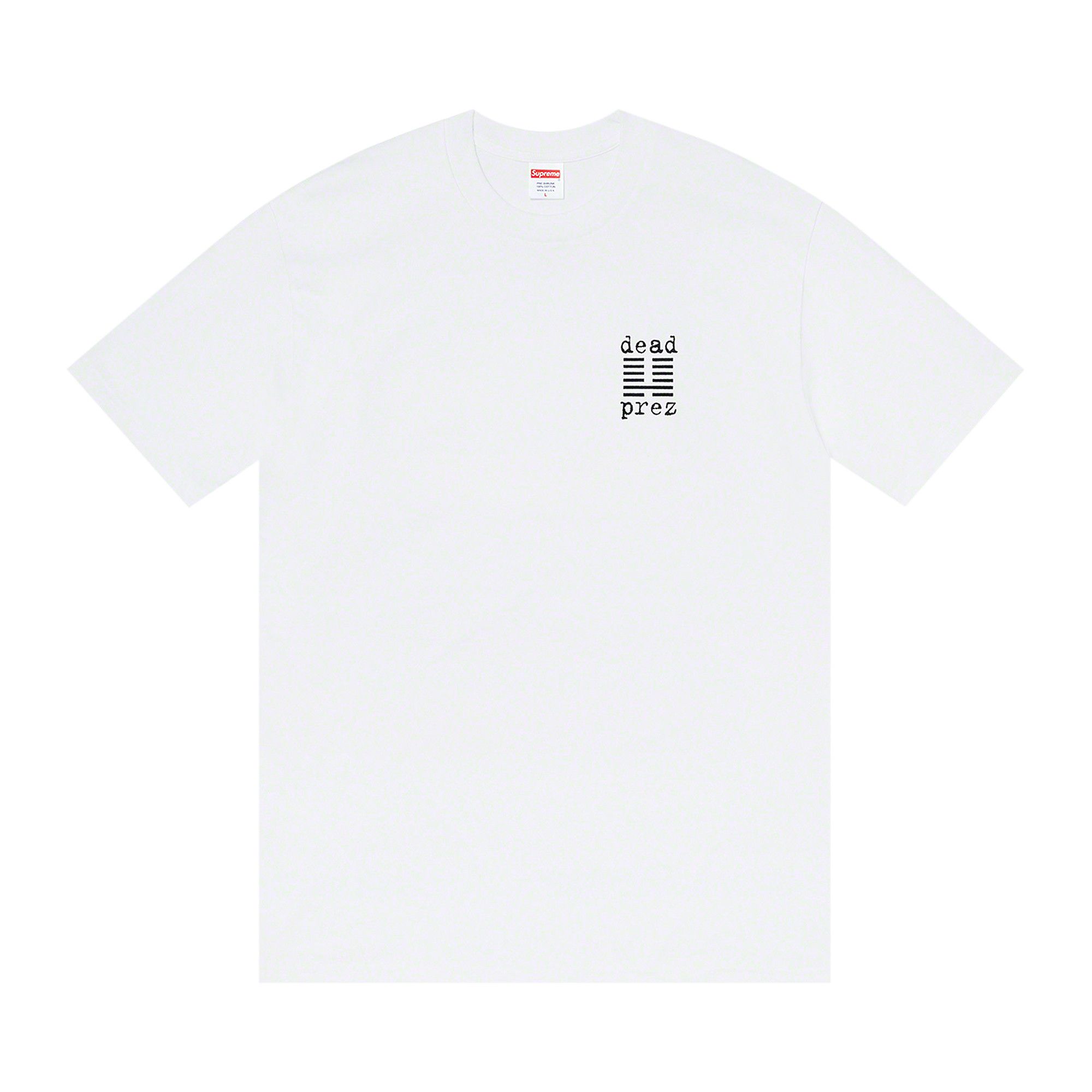 Buy Supreme x Dead Prez Tee 'White' - FW19T1 WHITE | GOAT