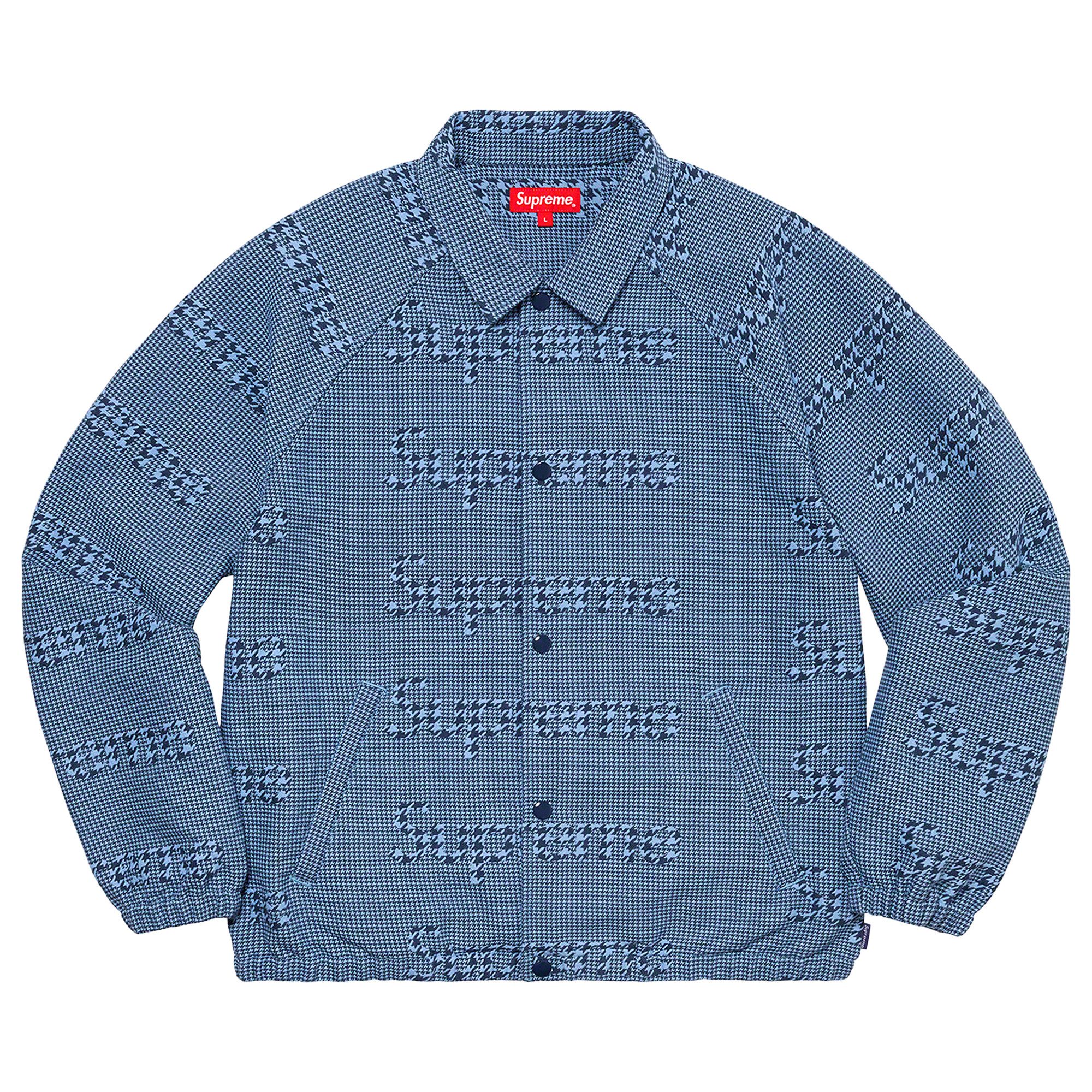 最新の激安 Logos Houndstooth Supreme Buy Snap 'Blue Jacket Front ジャケット・アウター