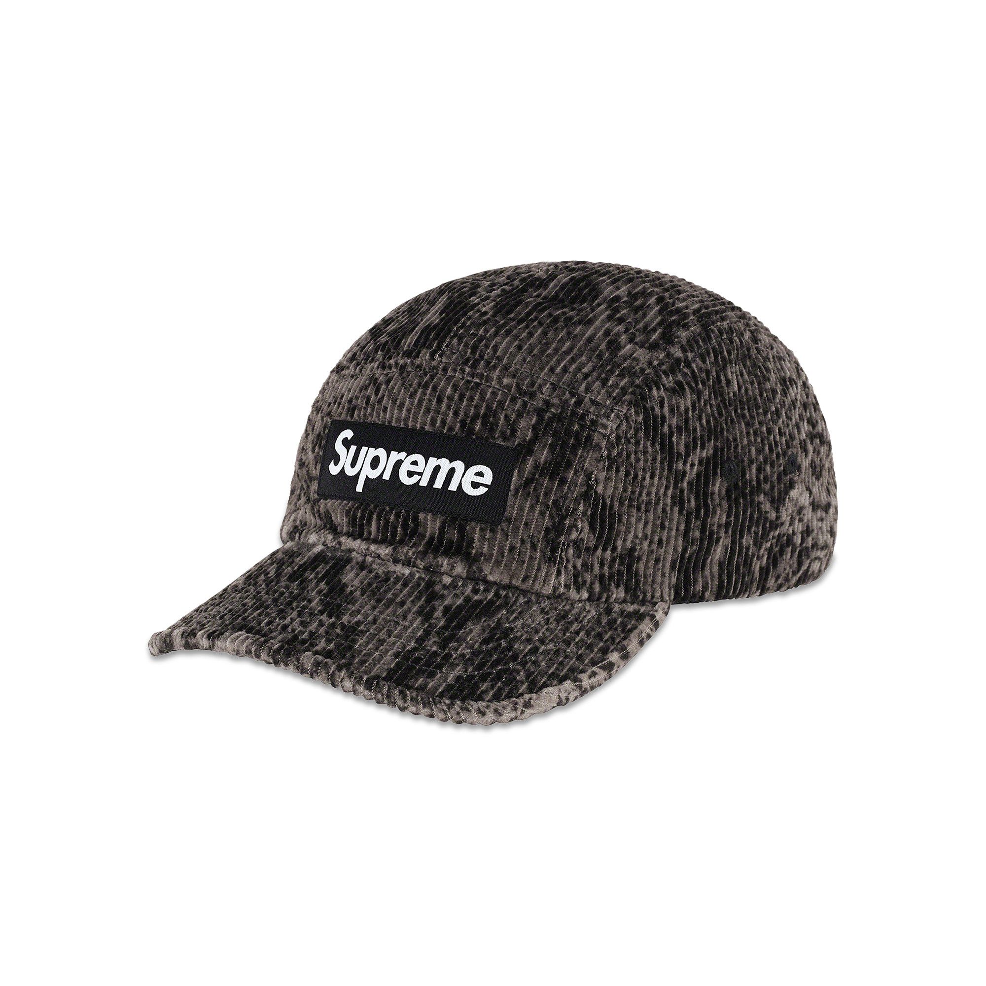 Buy Supreme Snakeskin Corduroy Camp Cap 'Black' - FW20H61