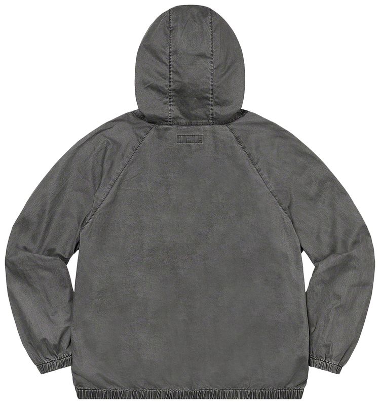 Supreme Overdyed Twill Hooded Jacket Black