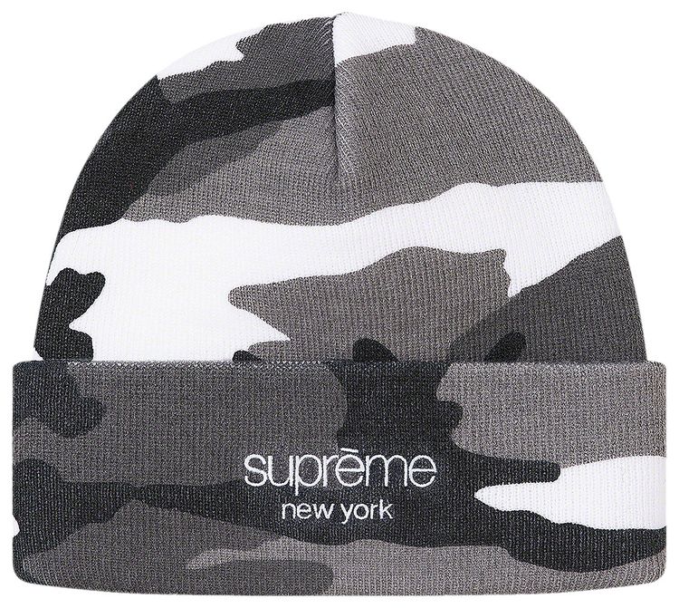Supreme Radar Beanie Snow Camo
