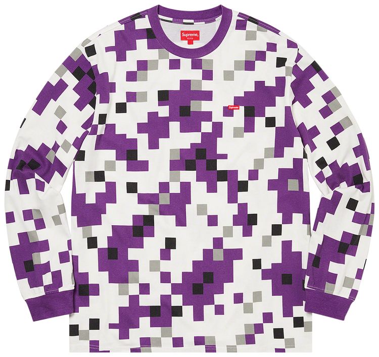 Supreme Small Box Long Sleeve Tee Purple Digi Camo