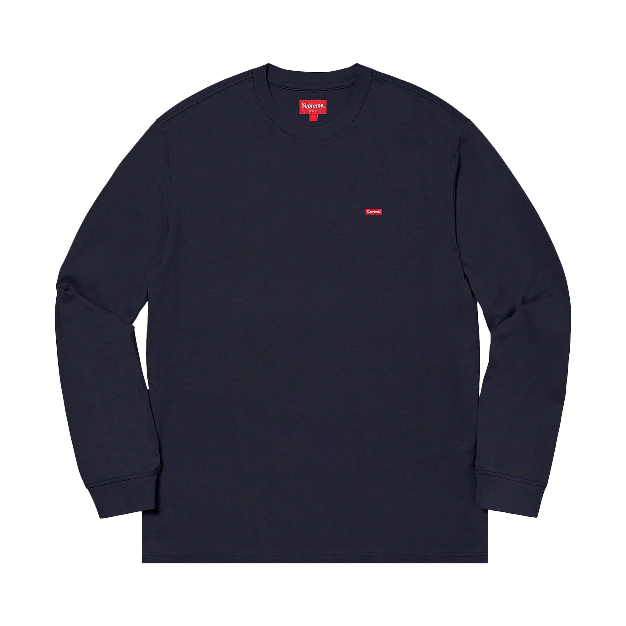 Buy Supreme Small Box Long-Sleeve Tee 'Navy' - FW20KN6 NAVY | GOAT