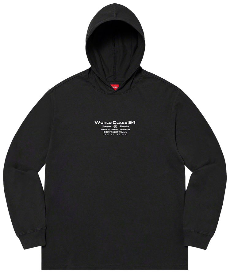 Supreme Best Of The Best Hooded Long Sleeve Top Black