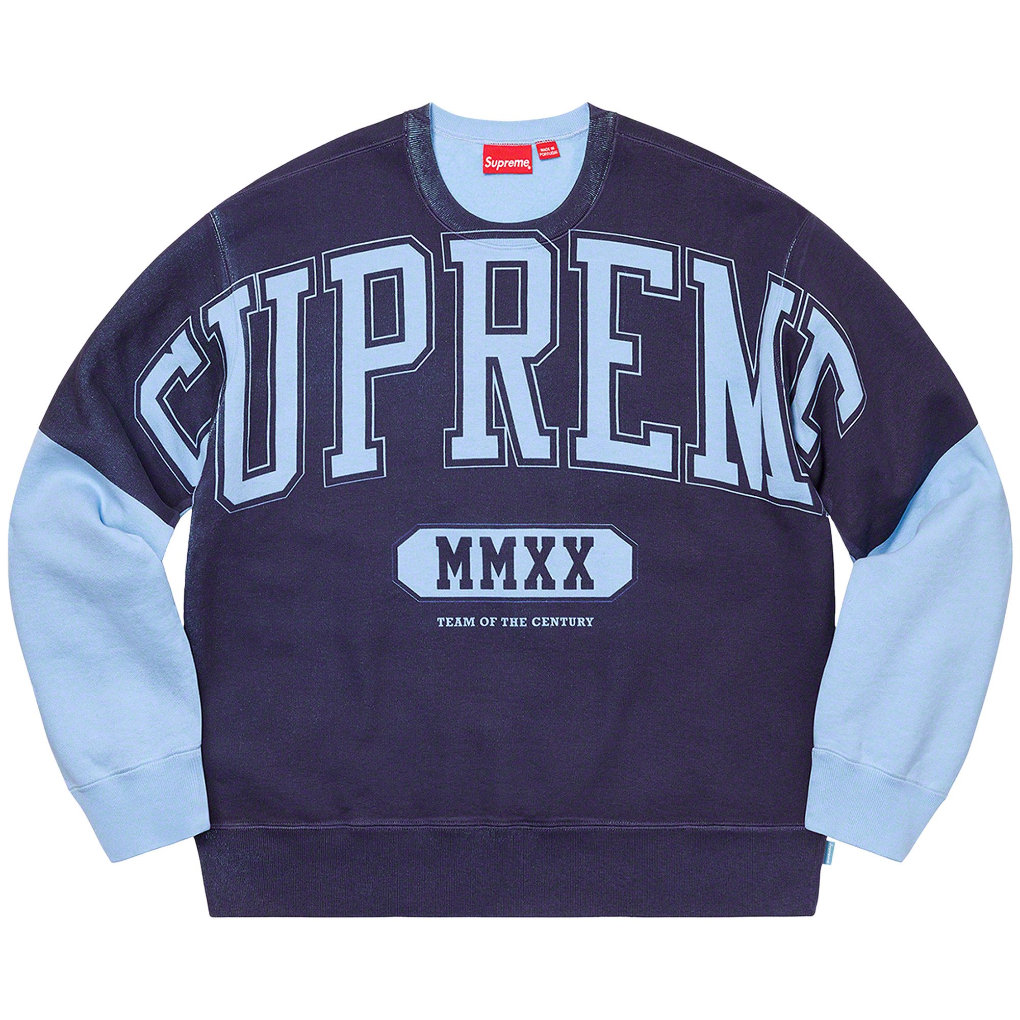 Buy Supreme Overprint Crewneck Ice Blue FW20SW60 ICE BLUE GOAT