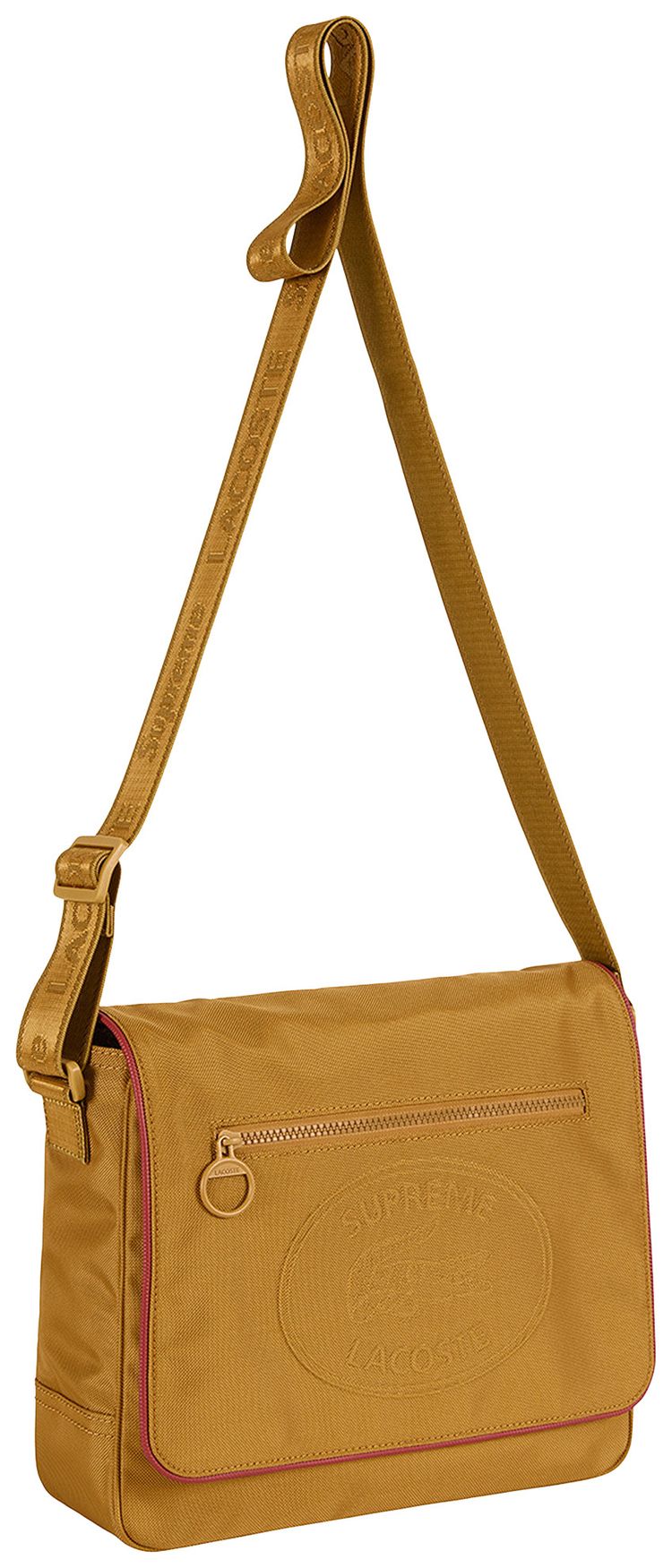 Supreme x Lacoste Small Messenger Bag Gold Rust