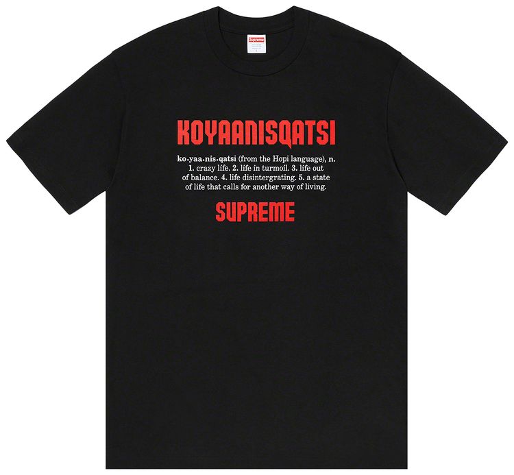 Supreme Koyaanisqatsi Tee Black