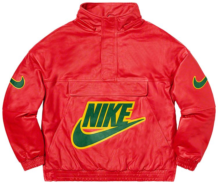 Supreme x Nike Leather Anorak Red