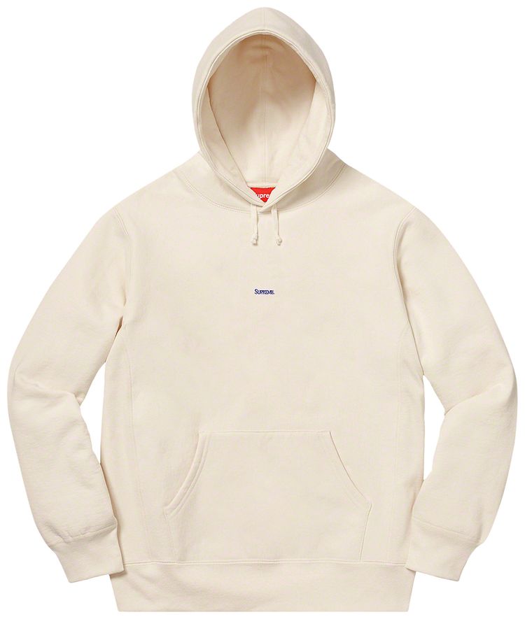 Supreme Micro Logo Hooded Sweatshirt Natural